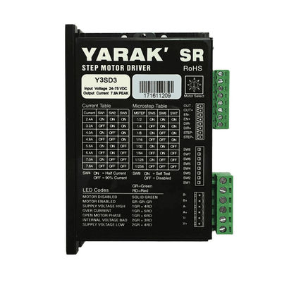 Y3SD3 7.8A Conducteur de moteur pas à pas à trois phases avec sortie d'alarme 24-75VDC Voltage d'entrée 1.5 - 7.8A Sortie de courant